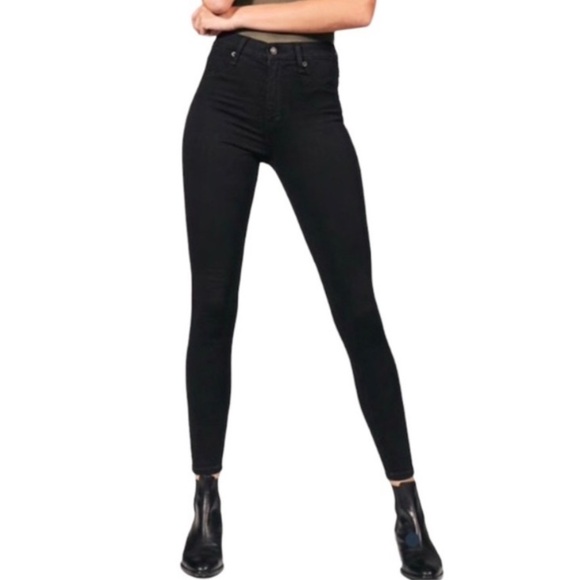Abercrombie & Fitch Black Mid Rise Jeans - Picture 1 of 4